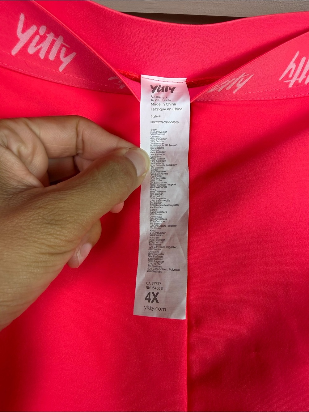 YITTY Bright Hot Pink High-Rise Bike Shorts - Picture 4 of 5